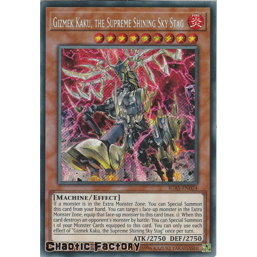 IGAS-EN024 Gizmek Kaku, the Supreme Shining Sky Stag Secret Rare 1st Edition NM