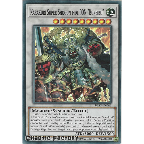 IGAS-EN043 Karakuri Super Shogun mdl 00N Bureibu Super Rare 1st Edition NM