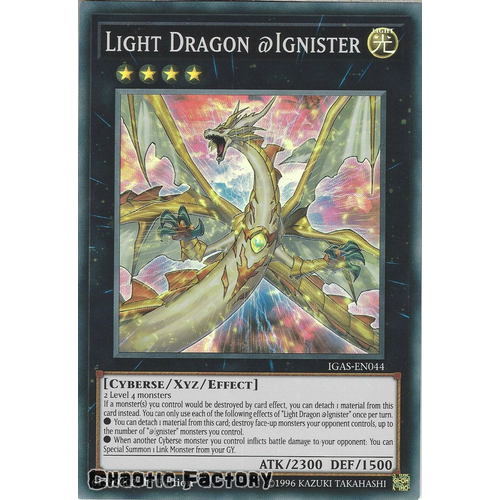 IGAS-EN044 Light Dragon @Ignister Super Rare 1st Edition NM