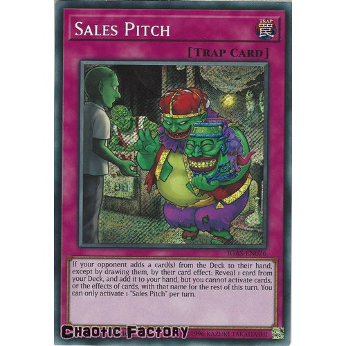 IGAS-EN076 Sales Pitch Secret Rare 1st Edition NM