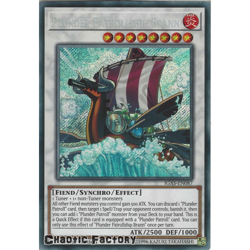 IGAS-EN087 Plunder Patrollship Brann Secret Rare 1st Edition NM