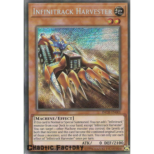 Yugioh INCH-EN001 Infinitrack Harvester Secret Rare 1st Edtion NM