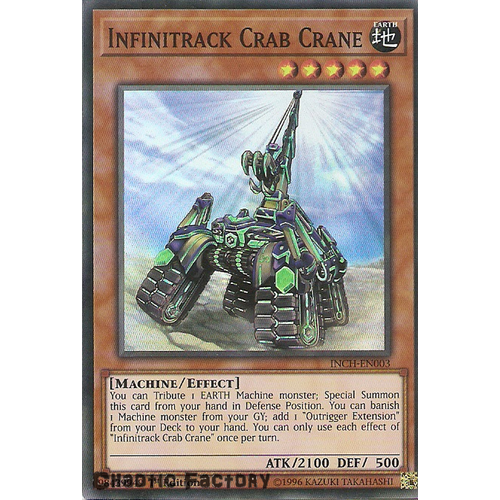 Yugioh INCH-EN003 Infinitrack Crab Crane Super Rare 1st Edtion NM