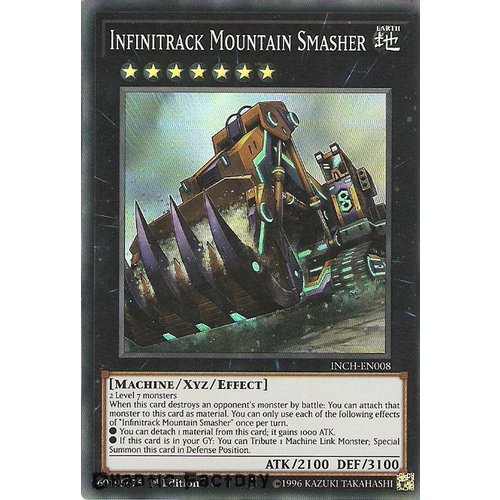 Yugioh INCH-EN008 Infinitrack Mountain Smasher Super Rare 1st Edtion NM