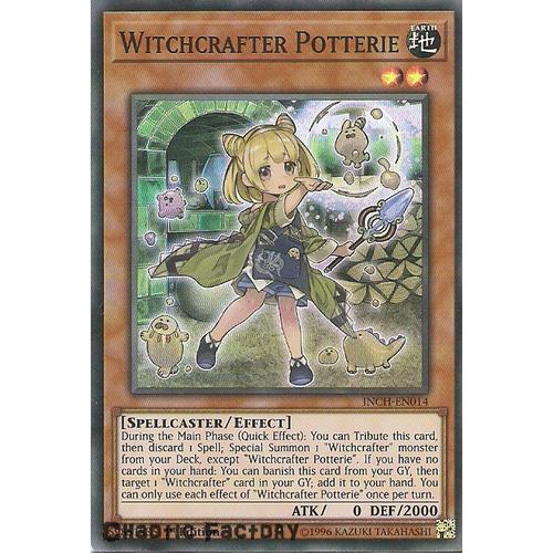 Yugioh INCH-EN014 Witchcrafter Potterie Super Rare 1st Edtion NM