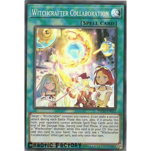 Yugioh INCH-EN022 Witchcrafter Collaboration Super Rare 1st Edtion NM