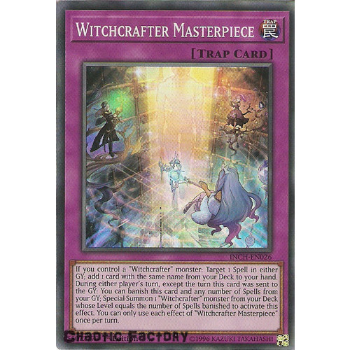 Yugioh INCH-EN026 Witchcrafter Masterpiece Super Rare 1st Edtion NM