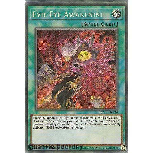 Yugioh INCH-EN034 Evil Eye Awakening Secret Rare 1st Edtion NM