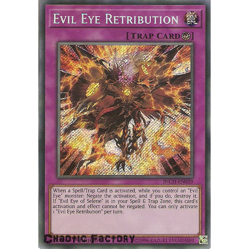 Yugioh INCH-EN039 Evil Eye Retribution Secret Rare 1st Edtion NM