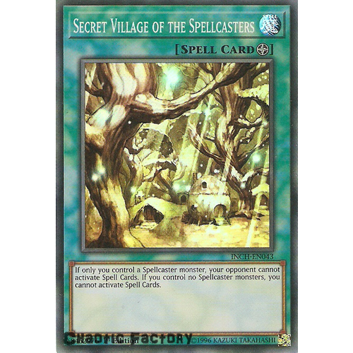 Yugioh INCH-EN043 Secret Village of the Spellcasters Super Rare 1st Edtion NM