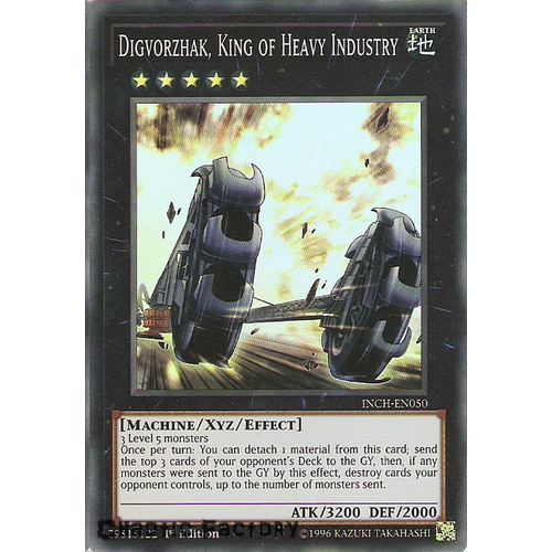 Yugioh INCH-EN050 Digvorzhak, King of Heavy Industry Super Rare 1st Edtion NM