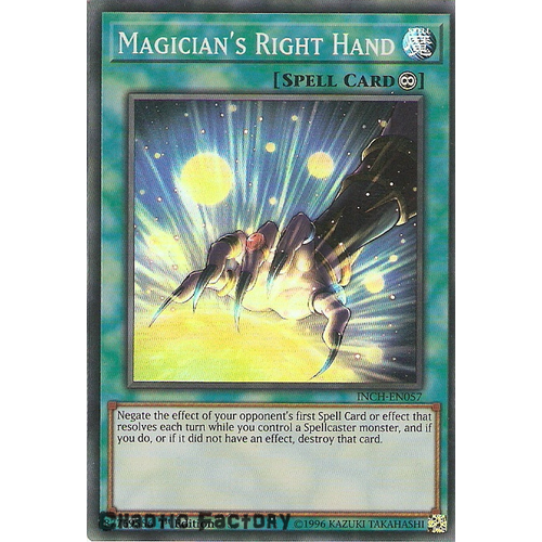 Yugioh INCH-EN057 Magician's Right Hand Super Rare 1st Edtion NM