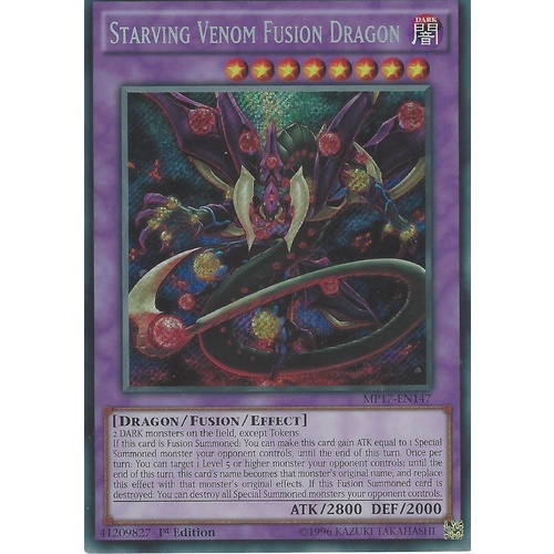 INOV-EN038 Starving Venom Fusion Dragon Secret Rare NM 1st Edition