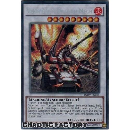 INOV-EN081 Vermillion Dragon Mech - Secret Rare 1st Edition NM