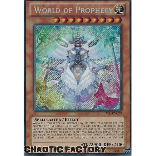 World of Prophecy - JOTL-EN028 - Secret Rare 1st Edition NM