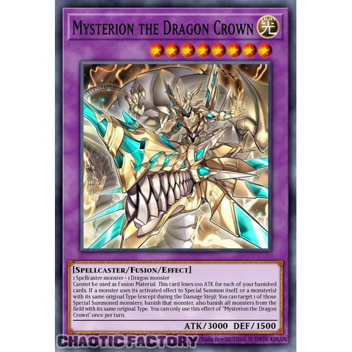 JUSH-EN013 Mysterion the Dragon Crown Rare 1st Edition NM