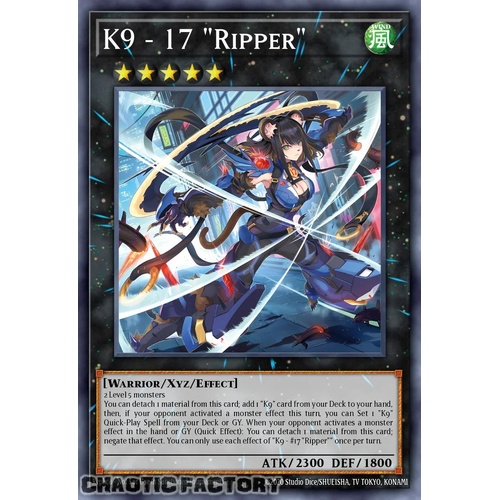 JUSH-EN035 K9-17 Ripper Super Rare 1st Edition NM