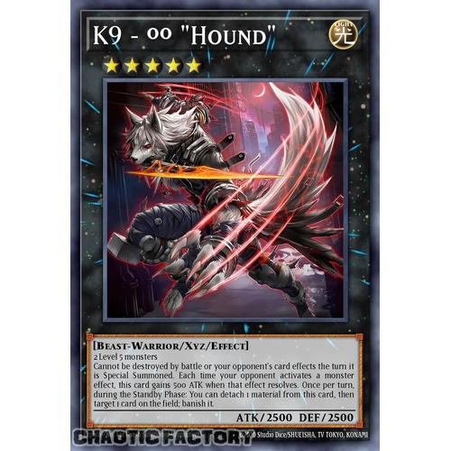 JUSH-EN036 K9-ØØ Hound Super Rare 1st Edition NM