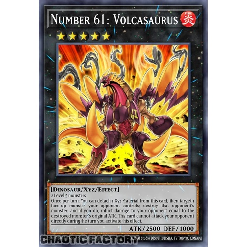 JUSH-EN043 Number 61: Volcasaurus Rare 1st Edition NM