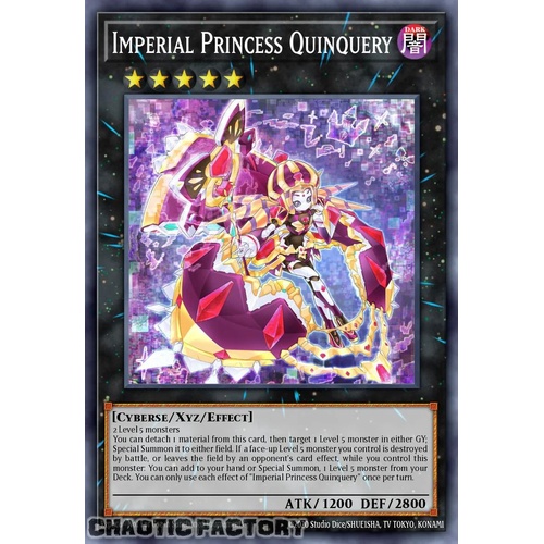 JUSH-EN045 Imperial Princess Quinquery Rare 1st Edition NM