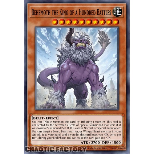 JUSH-EN050 Behemoth the King of a Hundred Battles Super Rare 1st Edition NM