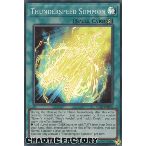 KICO-EN006 Thunderspeed Summon Super Rare 1st Edition NM