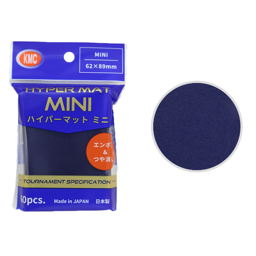 KMC Sleeves Hyper Mat Mini Blue (60 Sleeves/pack) - Mini Size