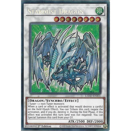 L5DD-ENS01 Stardust Dragon : Secret Rare Card : 1st Edition NM