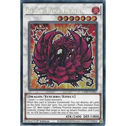 L5DD-ENS02 Black Rose Dragon : Secret Rare Card : 1st Edition NM