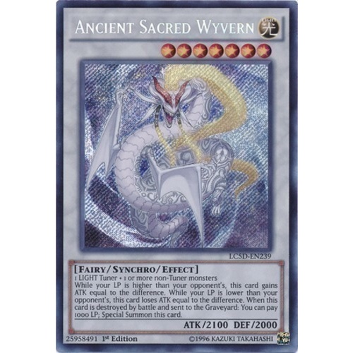 LC5D-EN239 Ancient Sacred Wyvern Secret Rare 1st Edition NM