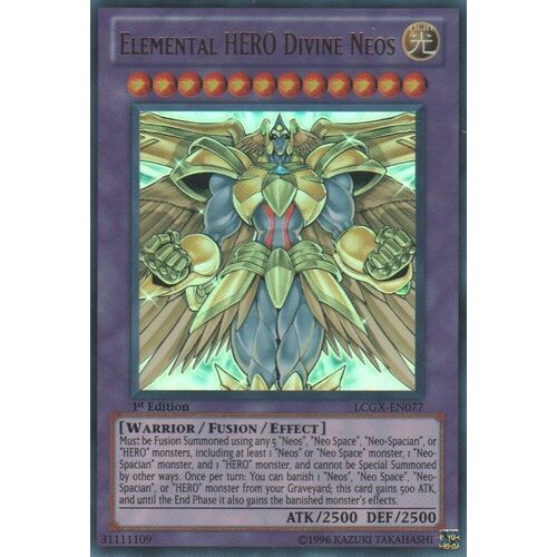US PRINT Elemental HERO Divine Neos - LCGX-EN077 - Ultra Rare - 1st Edition NM