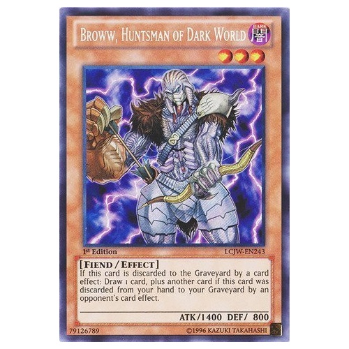 Broww, Huntsman of Dark World - LCJW-EN243 - Secret Rare NM 1st Edition