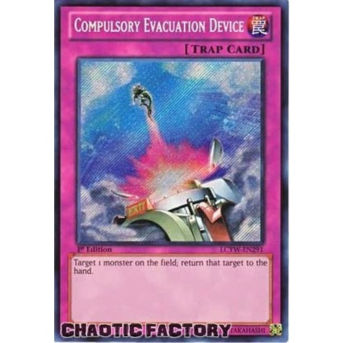 US PRINT Compulsory Evacuation Device LCYW-EN291 Secret Rare 1st Edition NM