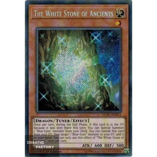 LCKC-EN011 The White Stone of Ancients Secret Rare 1st Edition NM