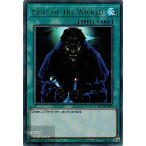LCKC-EN100 Exile of the Wicked Ultra Rare 1st Edition NM
