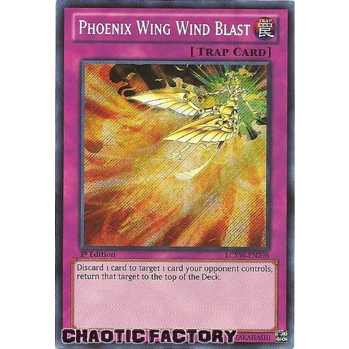 US PRINT Phoenix Wing Wind Blast *Secret Rare* LCYW-EN298 NM 1st Edition