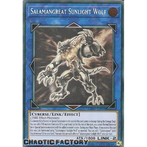 LD10-EN000 Ghost Rare Salamangreat Sunlight Wolf 1st Edition NM