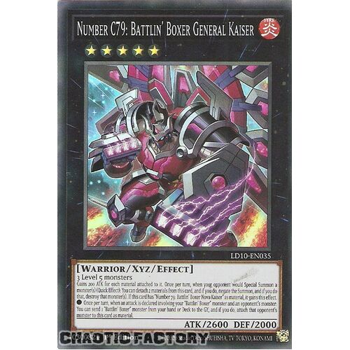 LD10-EN035 Super Rare Number C79: Battlin' Boxer General Kaiser 1st Edition NM