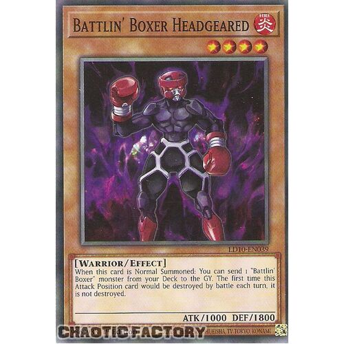 LD10-EN039 Common Battlin' Boxer Headgeared 1st Edition NM