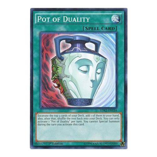 Yugioh LDK2-ENY34 Pot of Duality Common 1st Edition