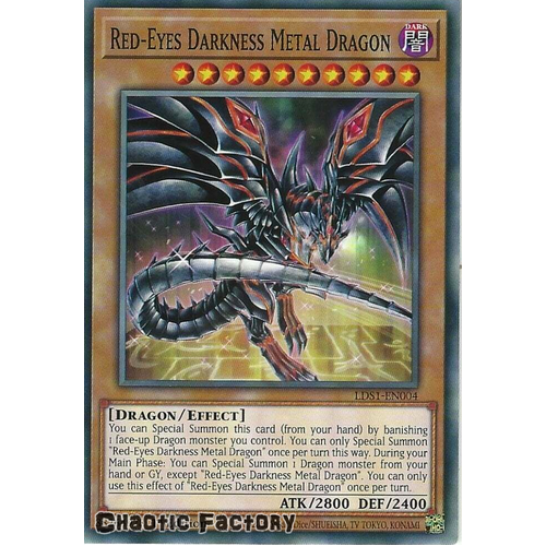 LDS1-EN004 Red-Eyes Darkness Metal Dragon (alternate art) Common 1st Edition NM