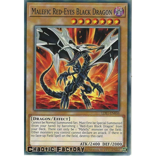 LDS1-EN006 Malefic Red-Eyes Black Dragon Common 1st Edition NM