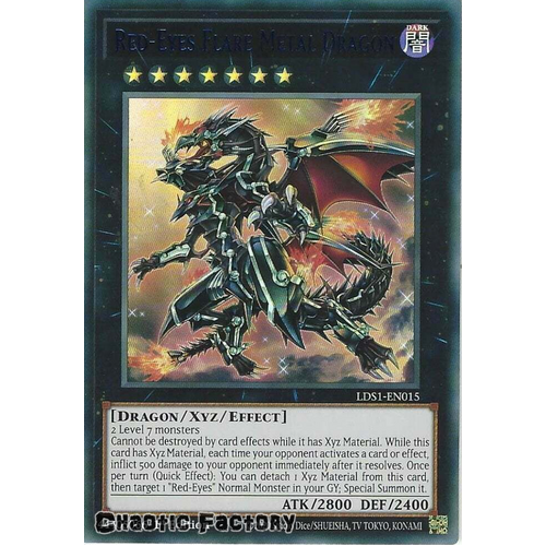 LDS1-EN015 Red-Eyes Flare Metal Dragon Blue Ultra Rare 1st Edition NM