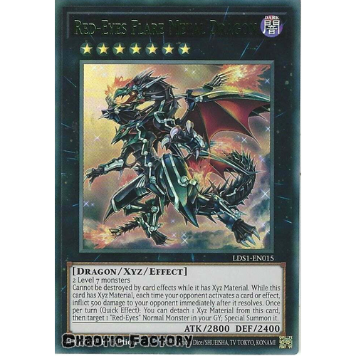 LDS1-EN015 Red-Eyes Flare Metal Dragon Green Ultra Rare 1st Edition NM