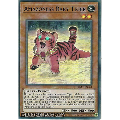 LDS1-EN023 Amazoness Baby Tiger Blue Ultra Rare 1st Edition NM