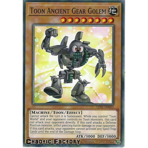 LDS1-EN063 Toon Ancient Gear Golem Common 1st Edition NM