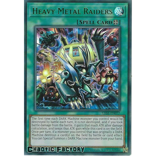 LDS1-EN077 Heavy Metal Raiders Green Ultra Rare 1st Edition NM