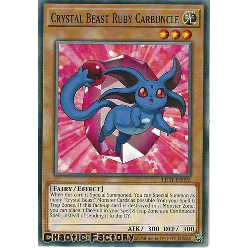 LDS1-EN092 Crystal Beast Ruby Carbuncle Common 1st Edition NM