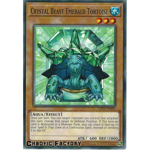 LDS1-EN095 Crystal Beast Emerald Tortoise Common 1st Edition NM