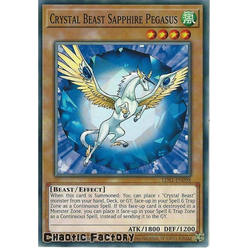 LDS1-EN098 Crystal Beast Sapphire Pegasus Common 1st Edition NM